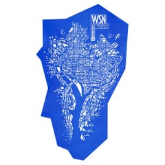 Decorazione da parete in pelle, mappa della città personalizzata design italiano