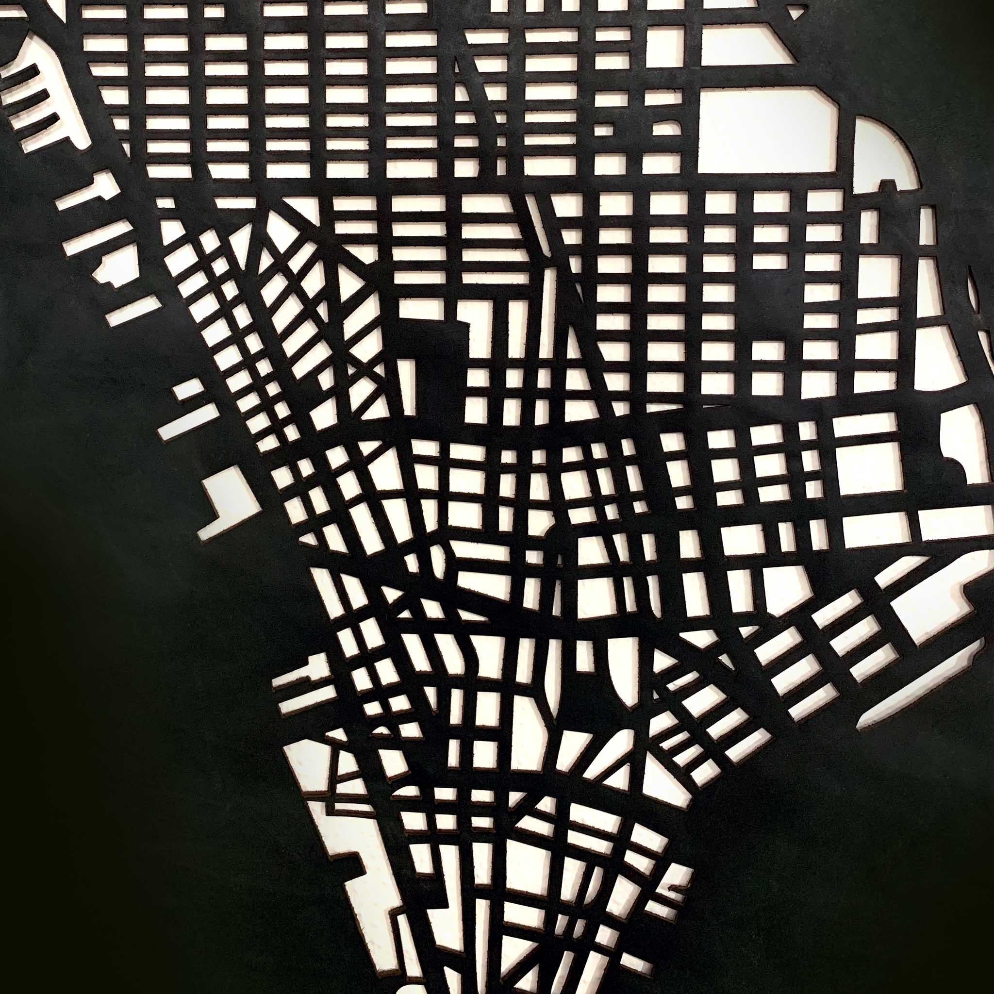 Decorazione da parete in pelle, mappa della città personalizzata, su misura Italian en venta