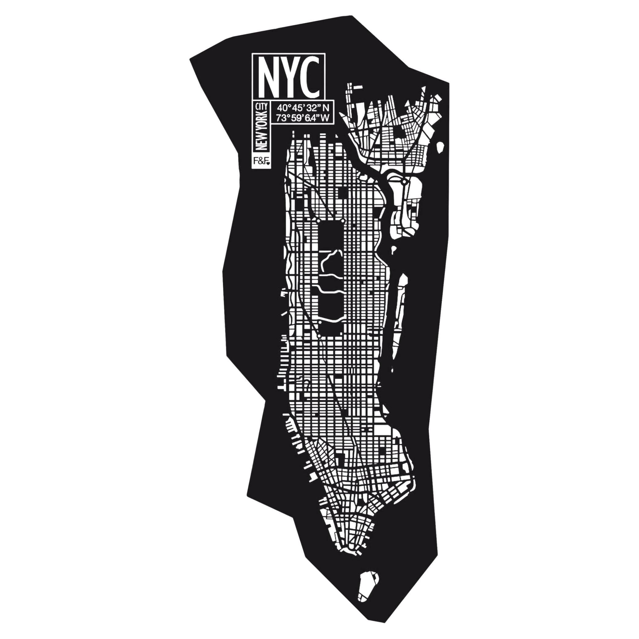 Decorazione da parete in pelle, mappa della città personalizzata, su misura
