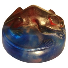 Used Decorchement Pâtes De Crystal Glass Dormouse Paperweight, French