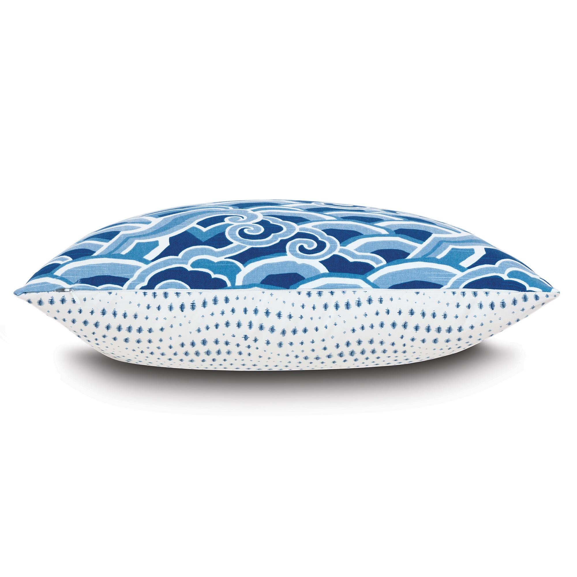 Modern Decowaves Pillow in Ultramarine by CuratedKravet