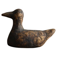 Dekokissen mit altem japanischem Papierbezug/Vogelornamenten/20. Jahrhundert