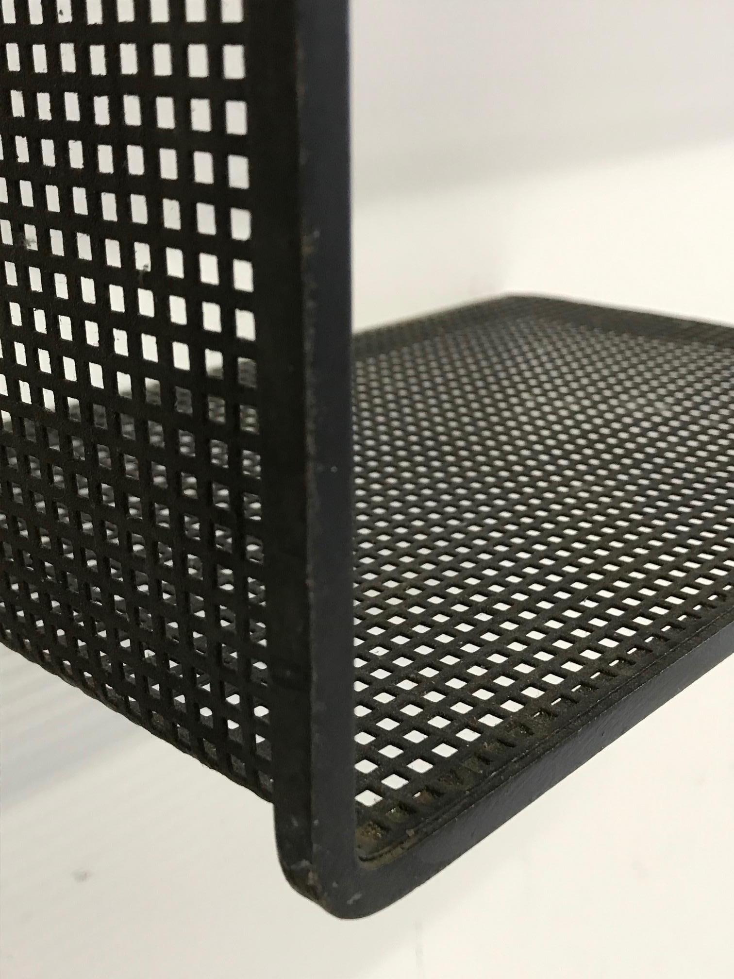 Mid-20th Century Dedal Wall Shelf by Mathieu Mategot, Perforated Steel, France, circa 1955