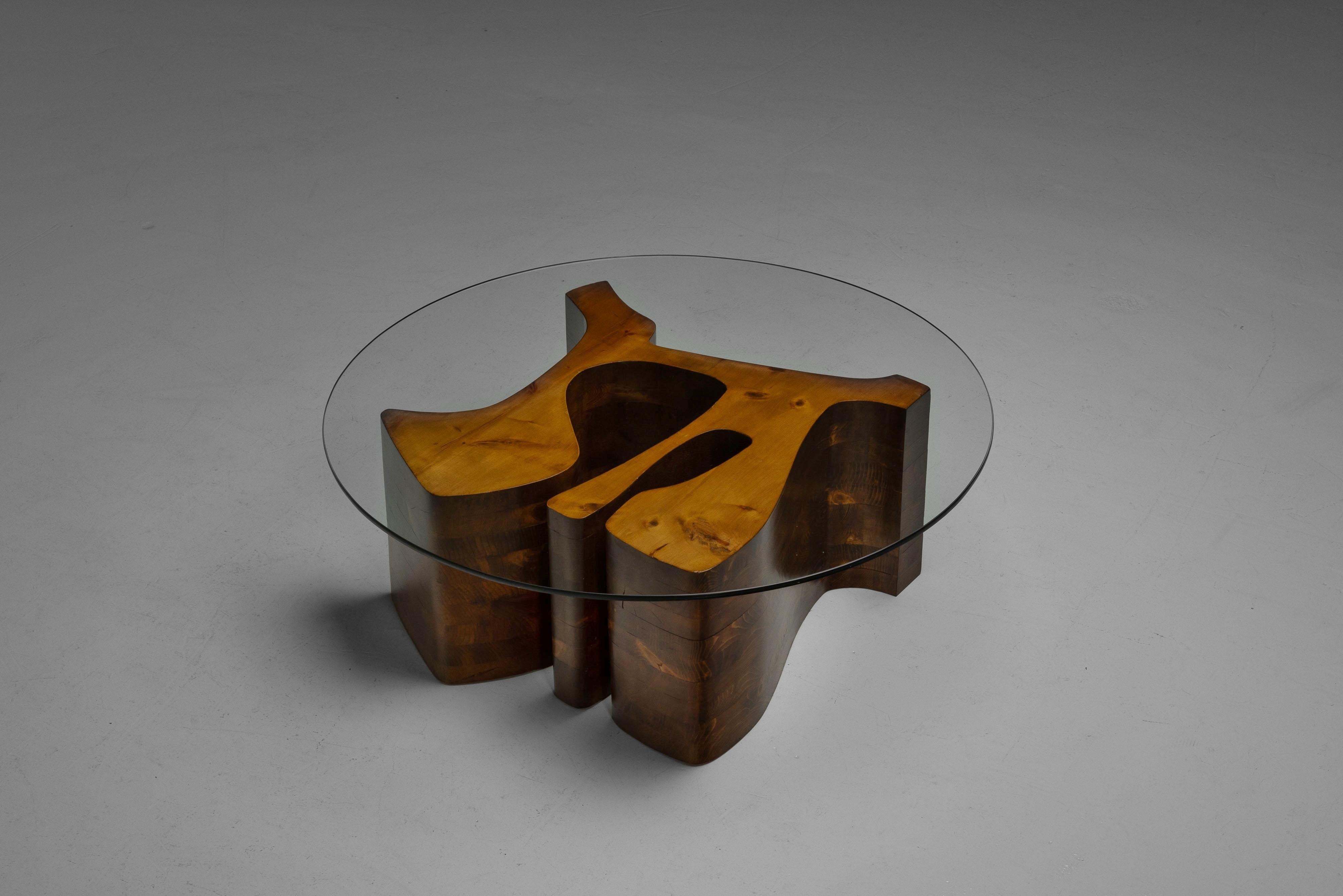 Mesa de centro escultórica Dedalo Montali Italia 1978 en venta 3