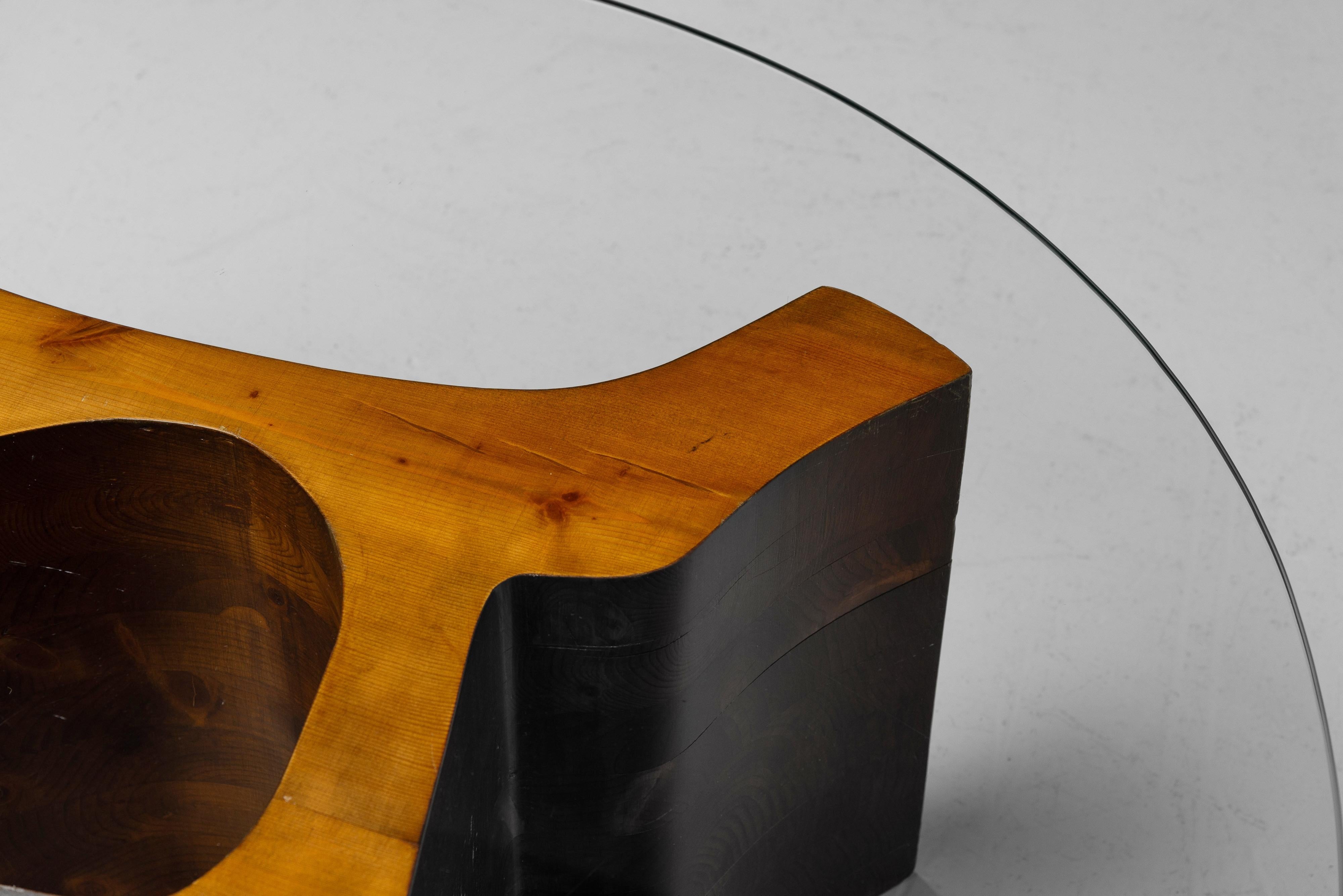 Mesa de centro escultórica Dedalo Montali Italia 1978 en venta 4