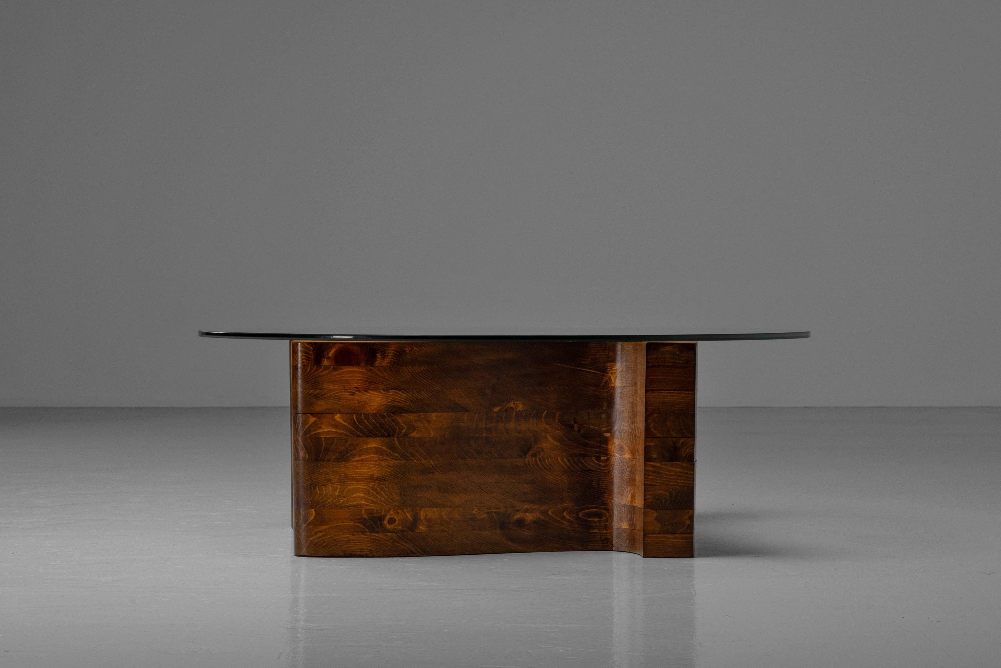 Mesa de centro escultórica Dedalo Montali Italia 1978 en venta 5