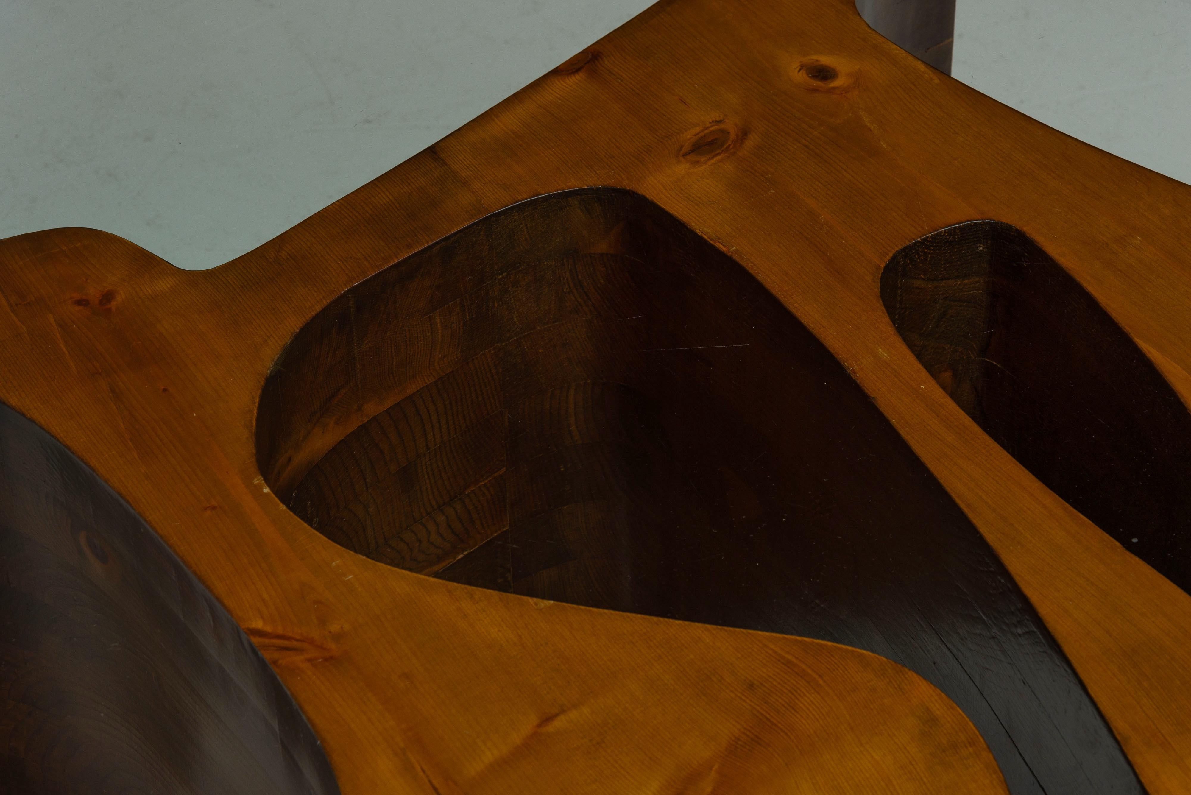 Mesa de centro escultórica Dedalo Montali Italia 1978 en venta 8
