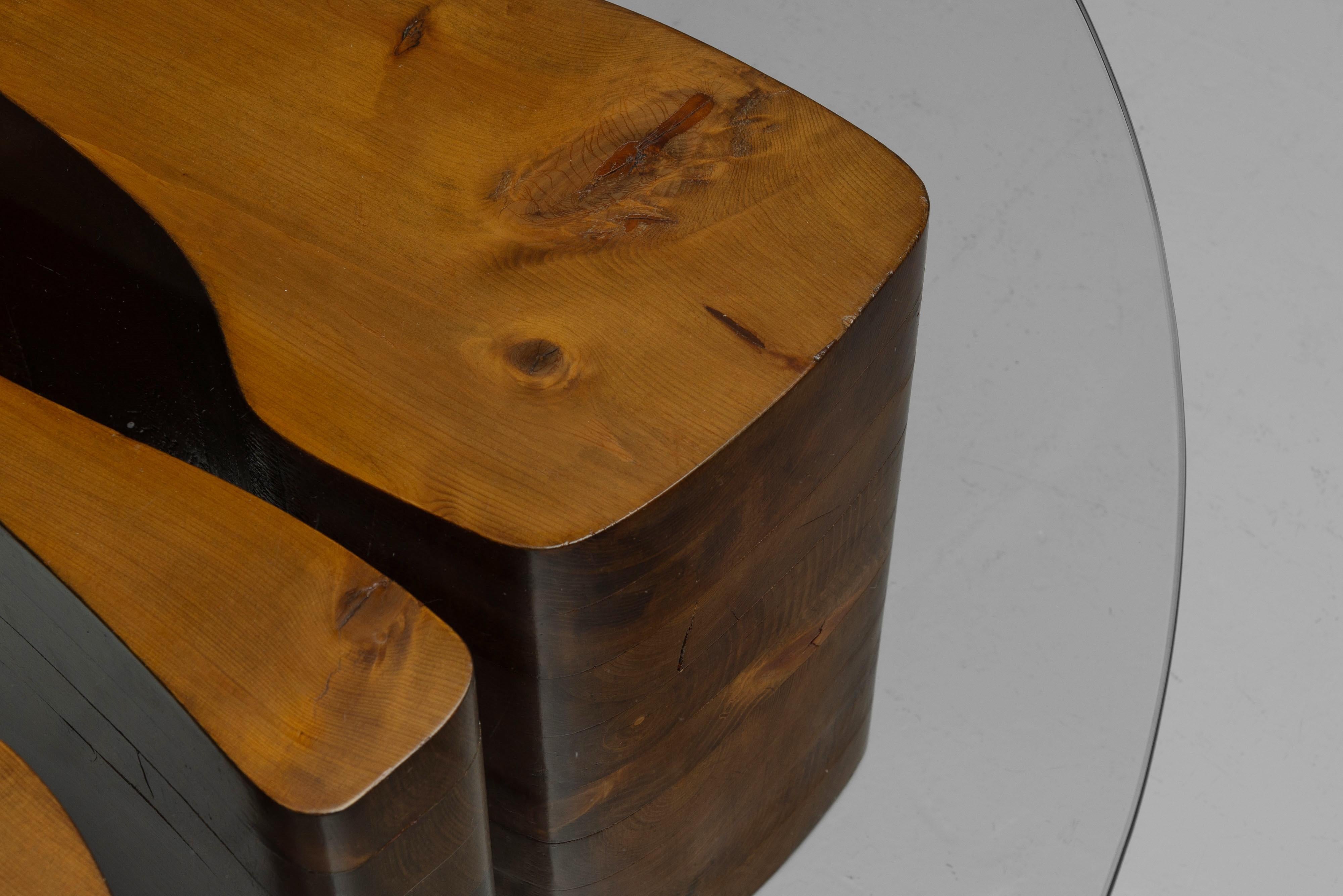 Mesa de centro escultórica Dedalo Montali Italia 1978 en venta 9