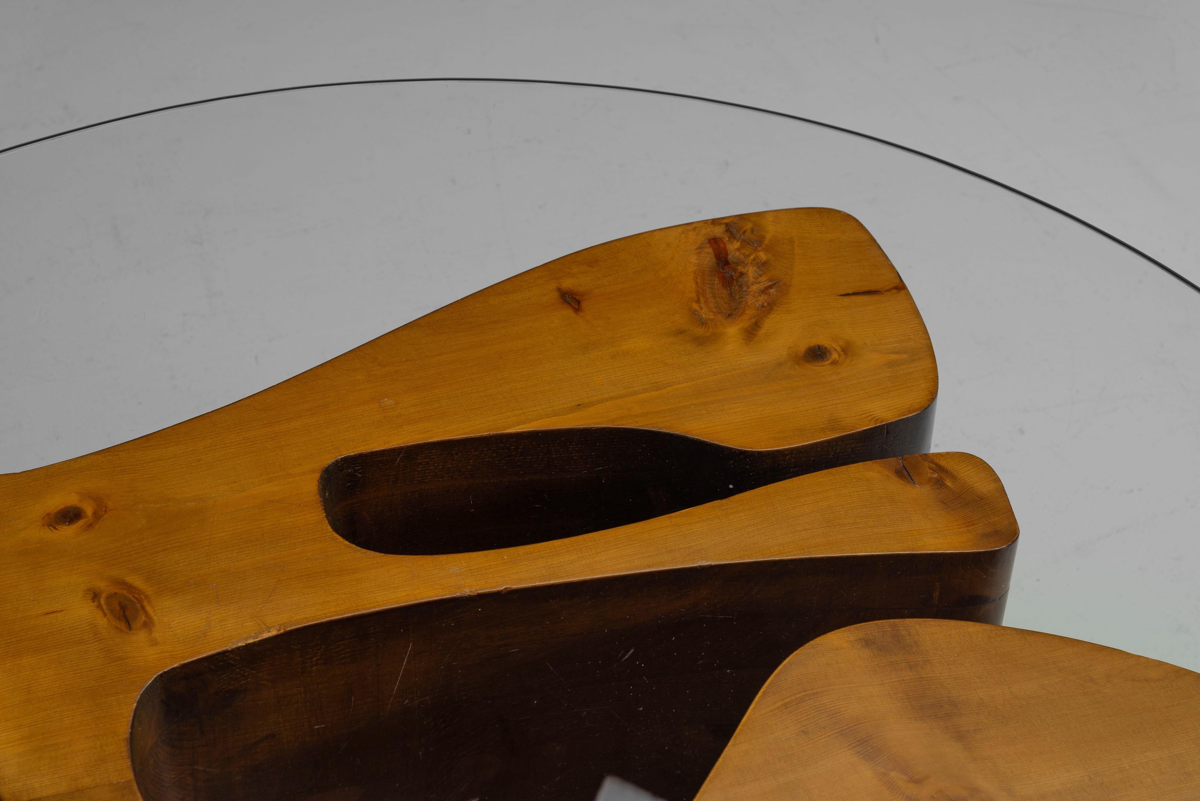 Mesa de centro escultórica Dedalo Montali Italia 1978 en venta 10