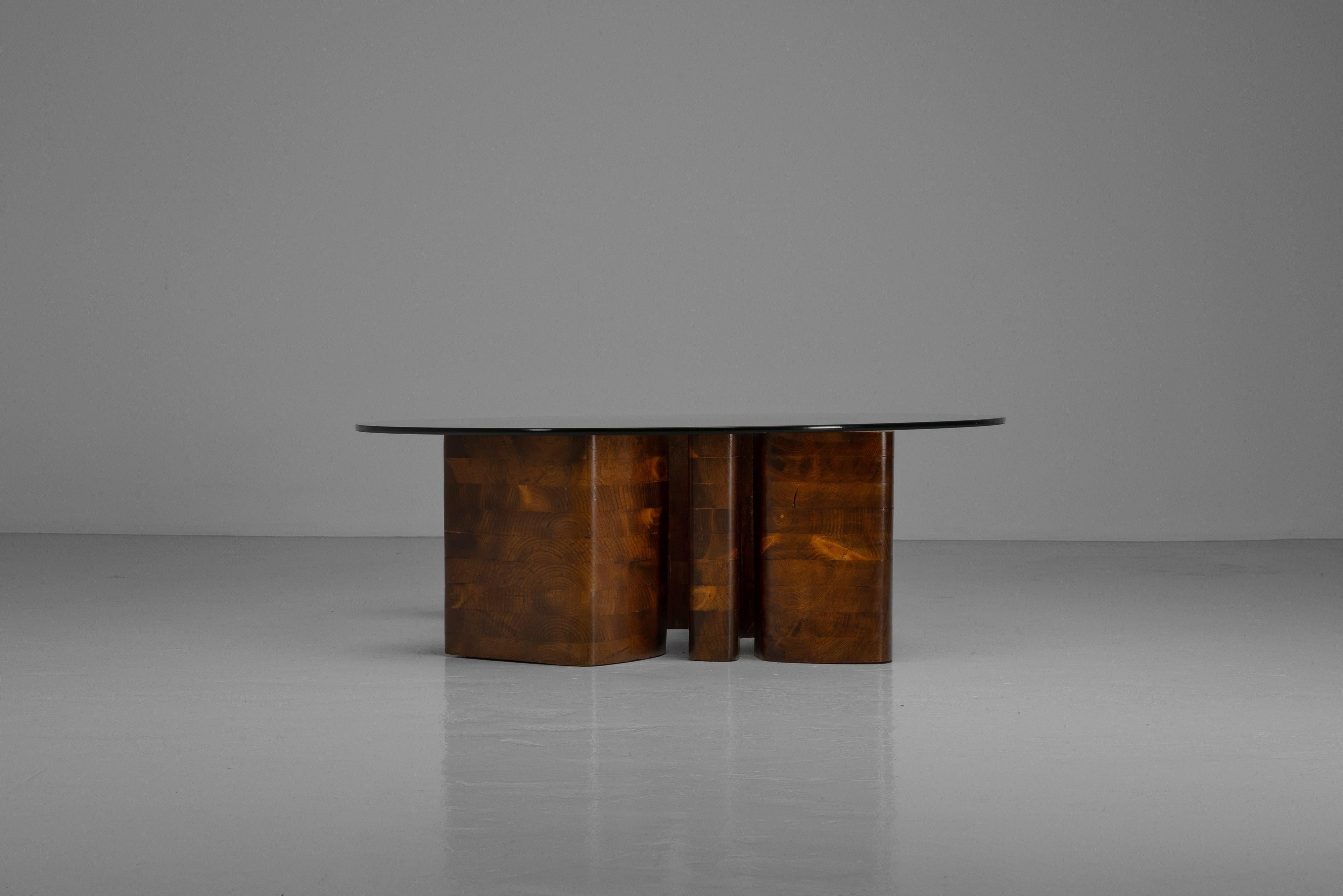 Mesa de centro escultórica Dedalo Montali Italia 1978 en venta 1