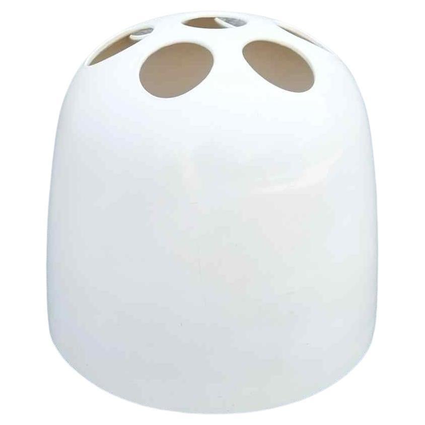 Umbrella stand Dedalo was designed in 1966 by Emma Gismondi Schweinberger for Artemide Milano.
It is made of white ABS plastic.
The series consisted of three different sizes: the small Dedalino (a pencil holders), the medium sized Dedalotto (a vase)