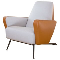 Dedar Satin und Leder S.K. Sessel von Andrea Bonini, Sessel