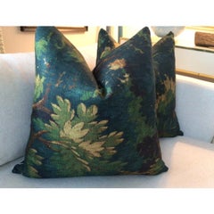 Dedar Schwarzwald in Verdure Down Filled Lumbar Pillow 12" x 24"