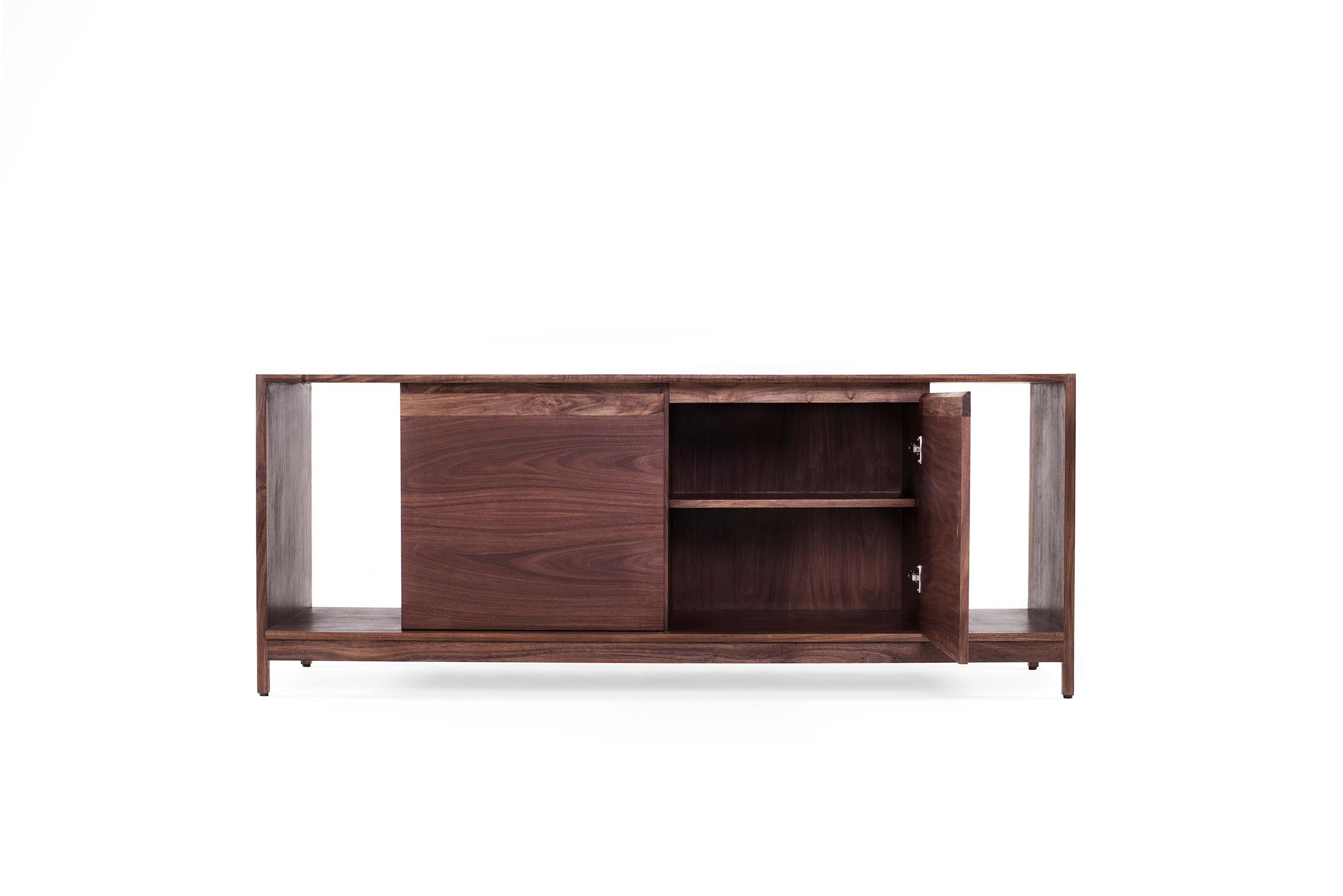 Introducing the Dedo Collection's latest addition, the Dedo TV Stand. This Mexican contemporary TV stand by Emiliano Molina for CUCHARA is a perfect example of the collection's design philosophy. The Dedo TV Stand features a simple yet elegant