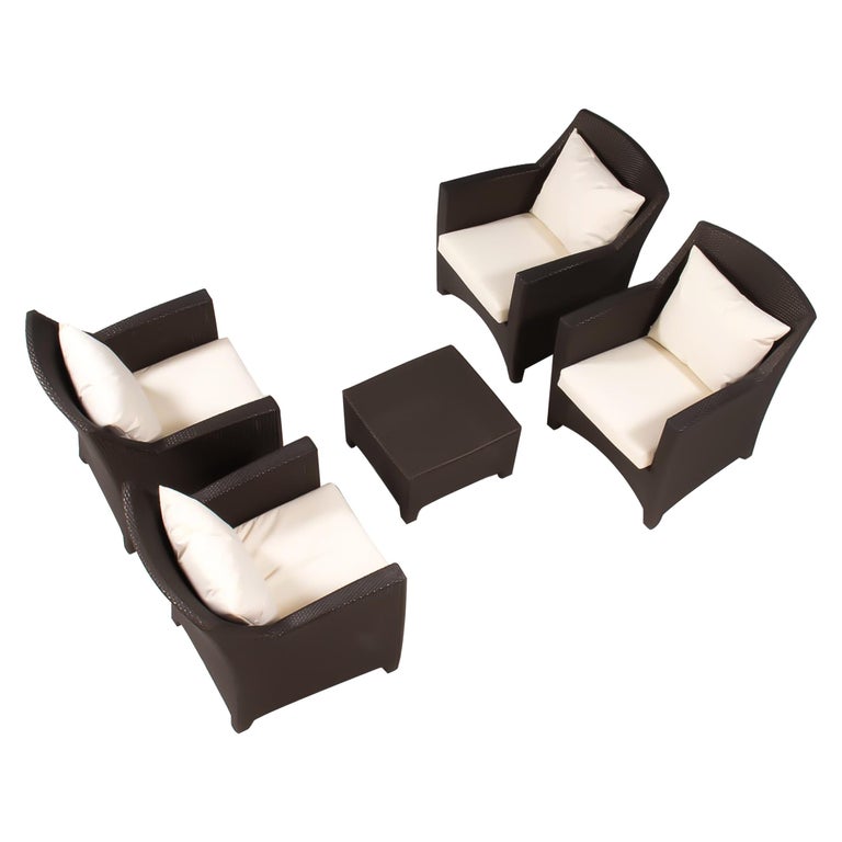 Dedon Barcelona Garden/Outdoor Table and Chairs Lounge at 1stDibs