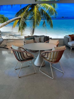 DEDON Satellite Dining Table & Kida Chairs — Outdoor Dining Set