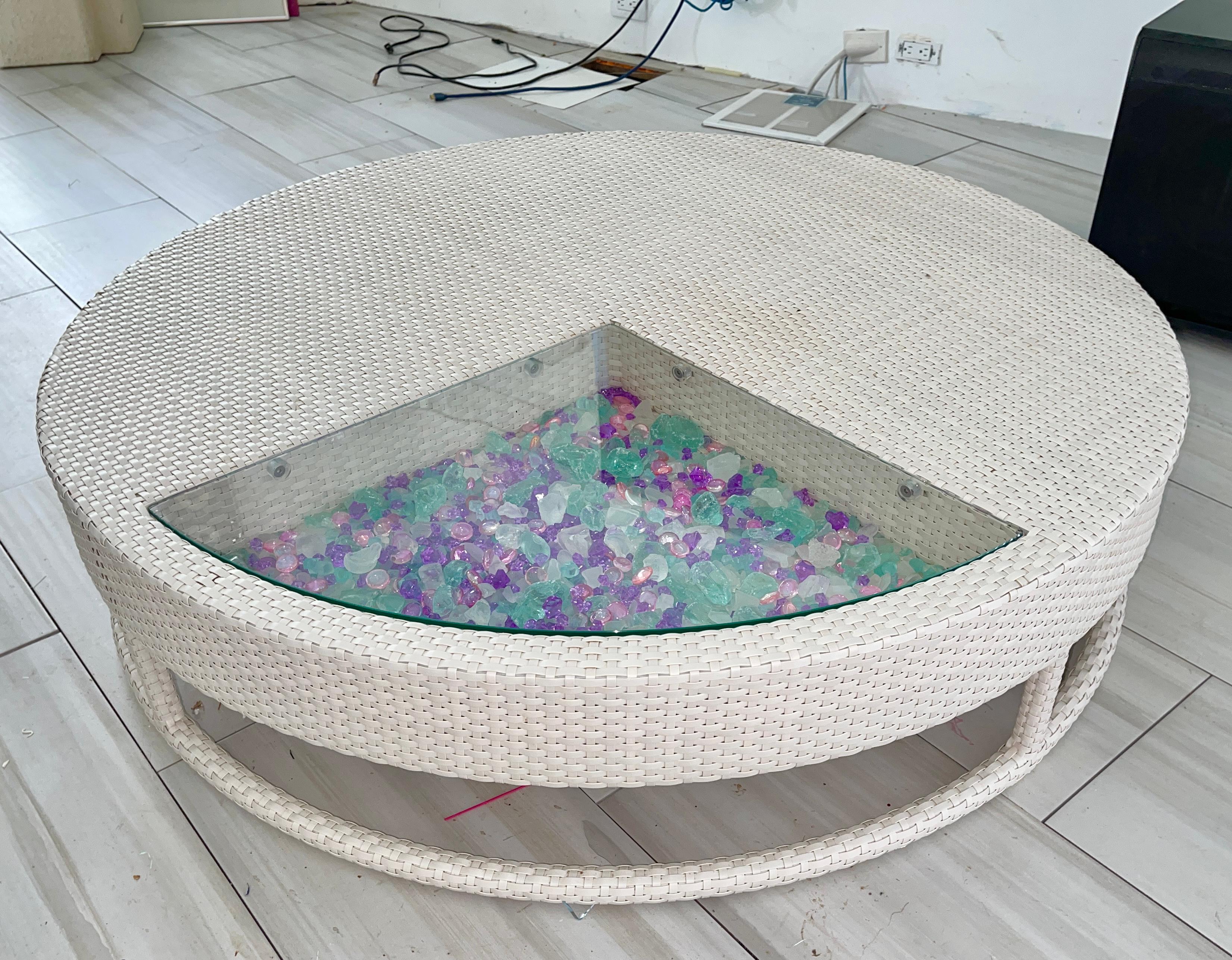 Postmoderne Table basse ronde Dedon Zofa par Harry & Camilla