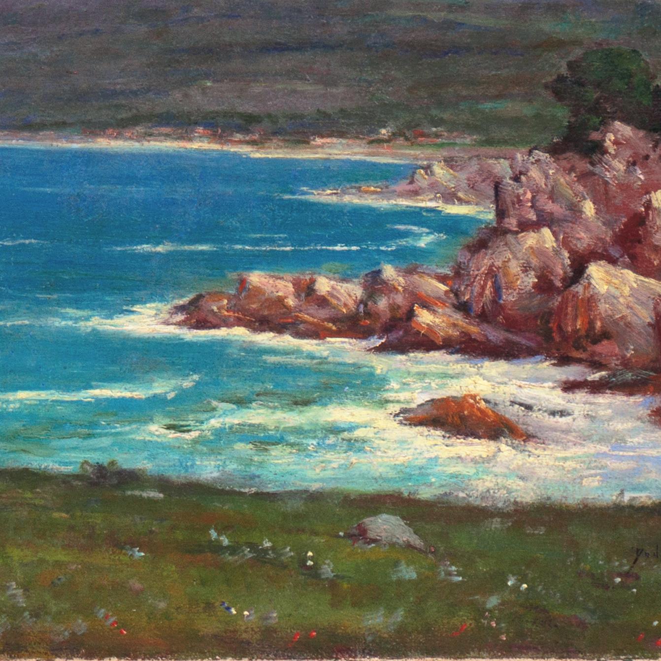 'Monterey', California Plein Air, Laguna Beach Art Association, New York ASL - Impressionist Painting by Dedrick Stuber