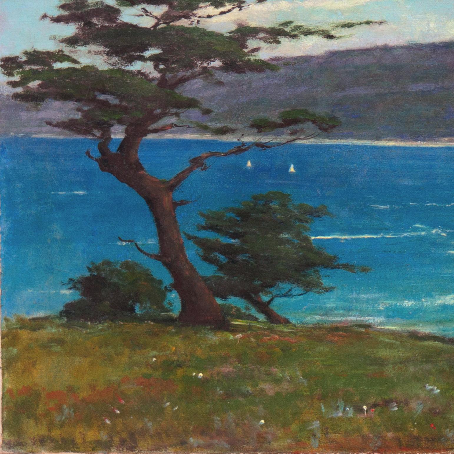'Monterey' by Dedrick Brandes Stuber.
California Plein Air, Laguna Beach Art Association, New York Art Students League
----

Signed lower right, 'Dedrick B Stuber' for Dedrick Brandes Stuber (American, 1878-1954) and painted circa 1925.

A