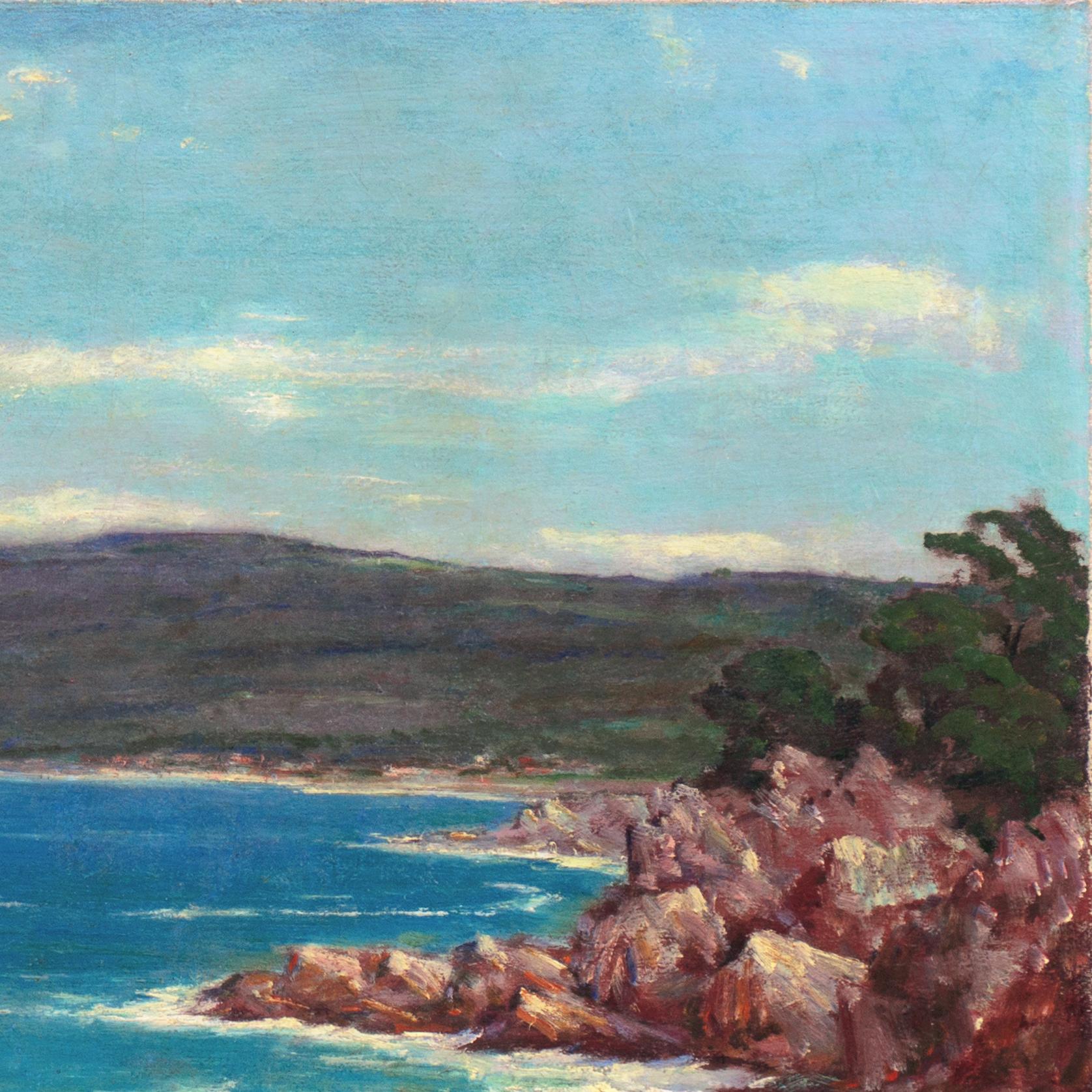 'Monterey', California Plein Air, Laguna Beach Art Association, New York ASL - Gray Landscape Painting by Dedrick Stuber