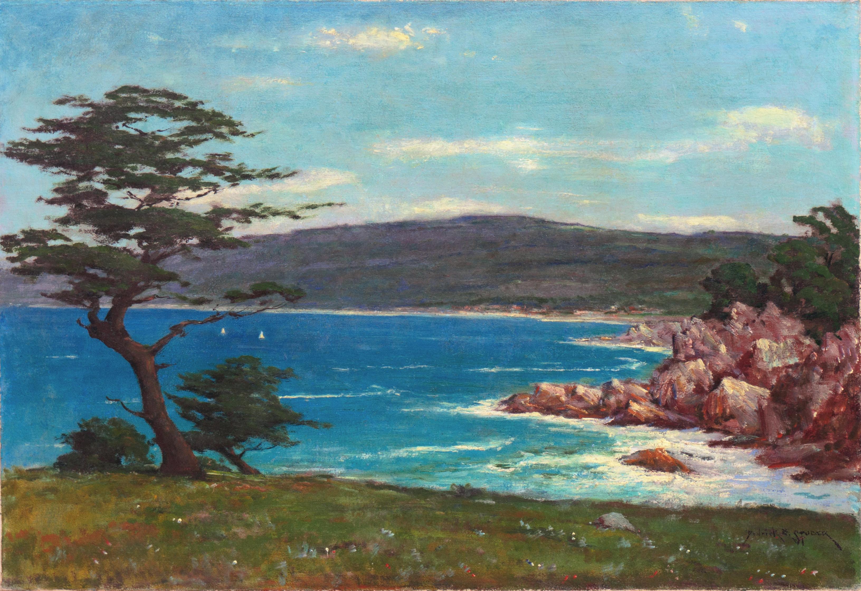 Dedrick Stuber Landscape Painting - 'Monterey', California Plein Air, Laguna Beach Art Association, New York ASL