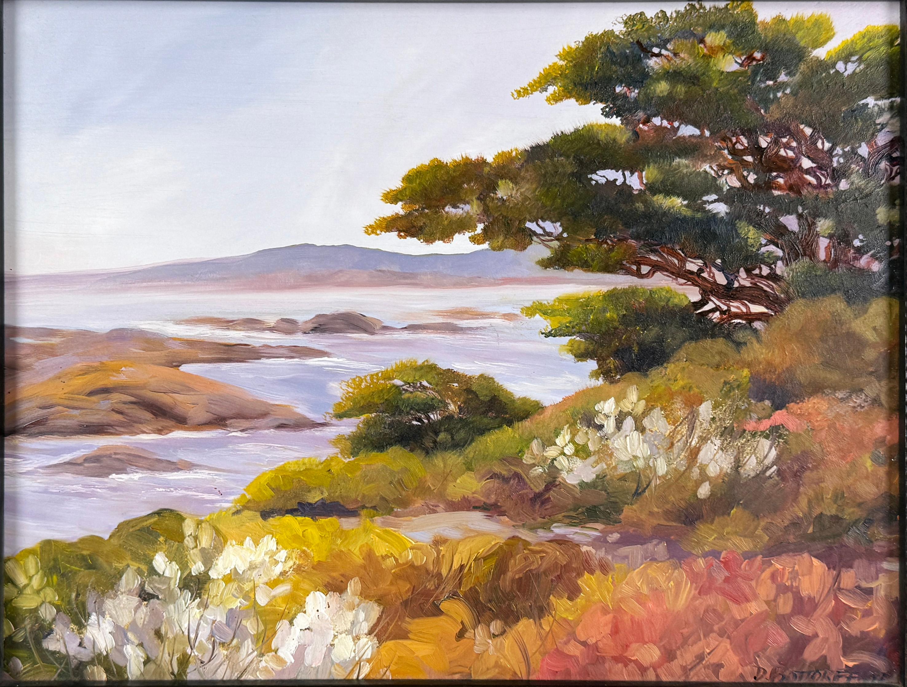 Near Point in Carmel by the Sea Kalifornien von Dee Bortorff – Painting von Dee Bottorff