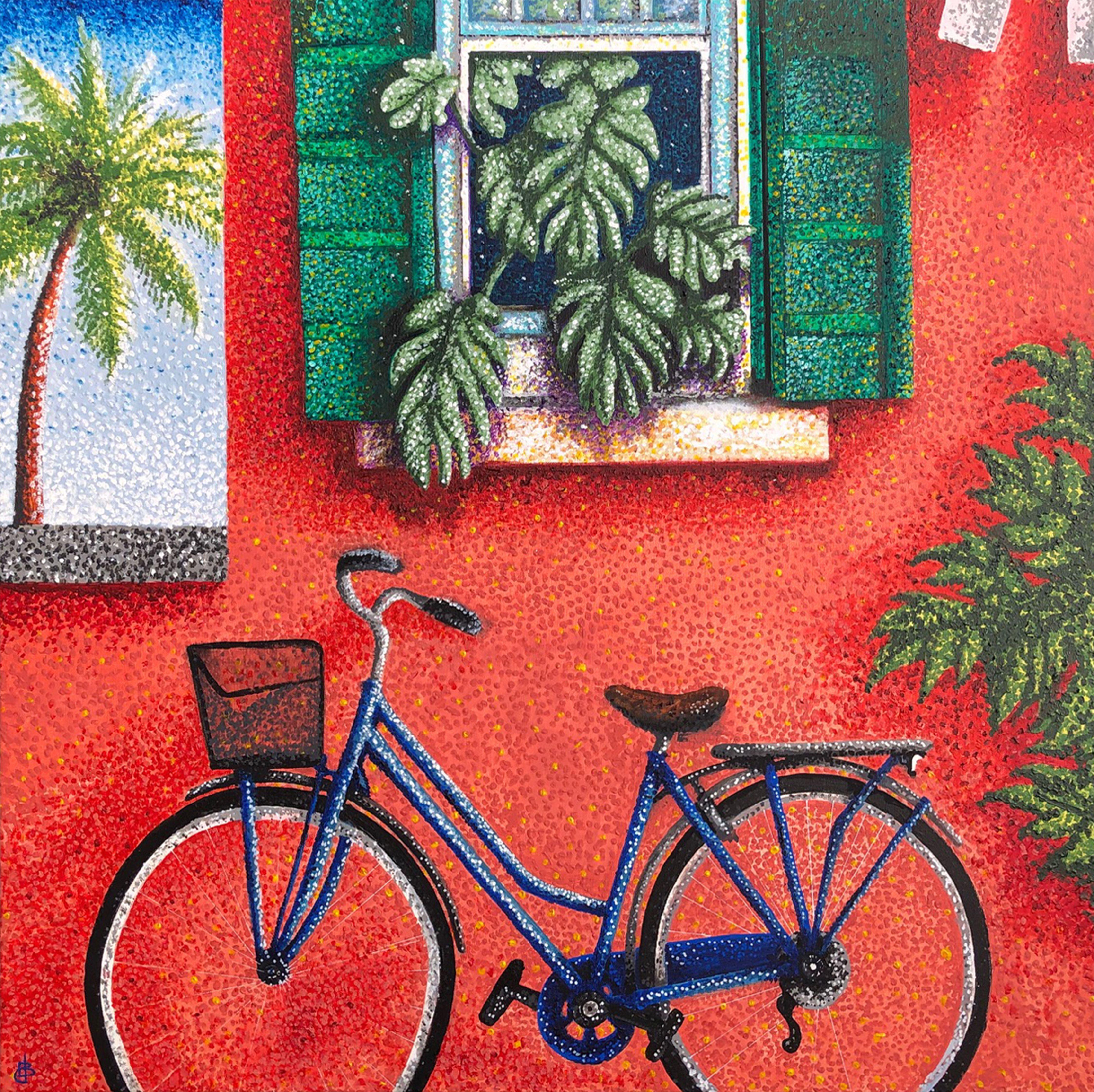 acrylic bicycle painting