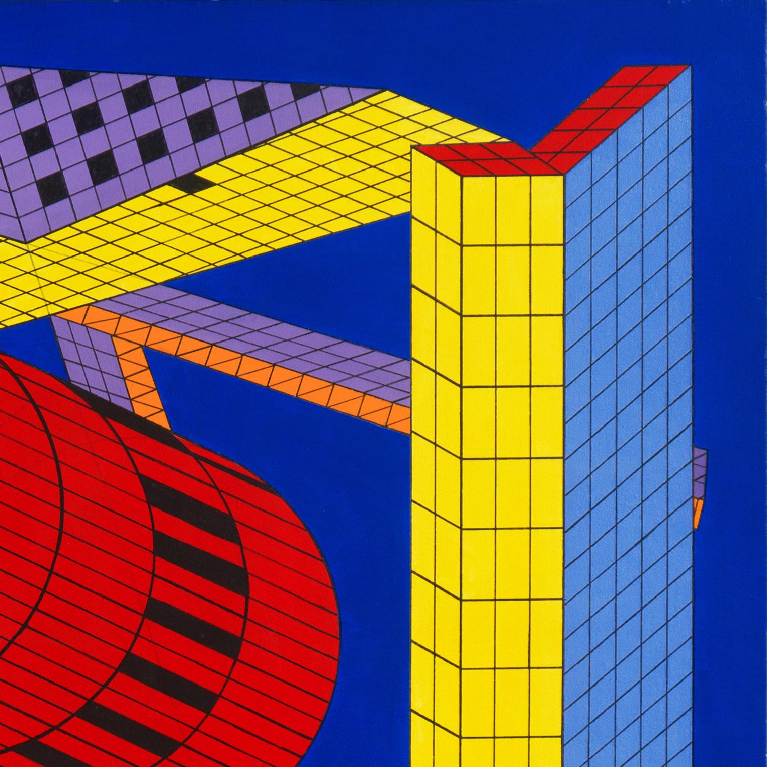 'Red Cylinder', Very Large San Francisco Bay Area Constructivist Abstract, Lego For Sale 1