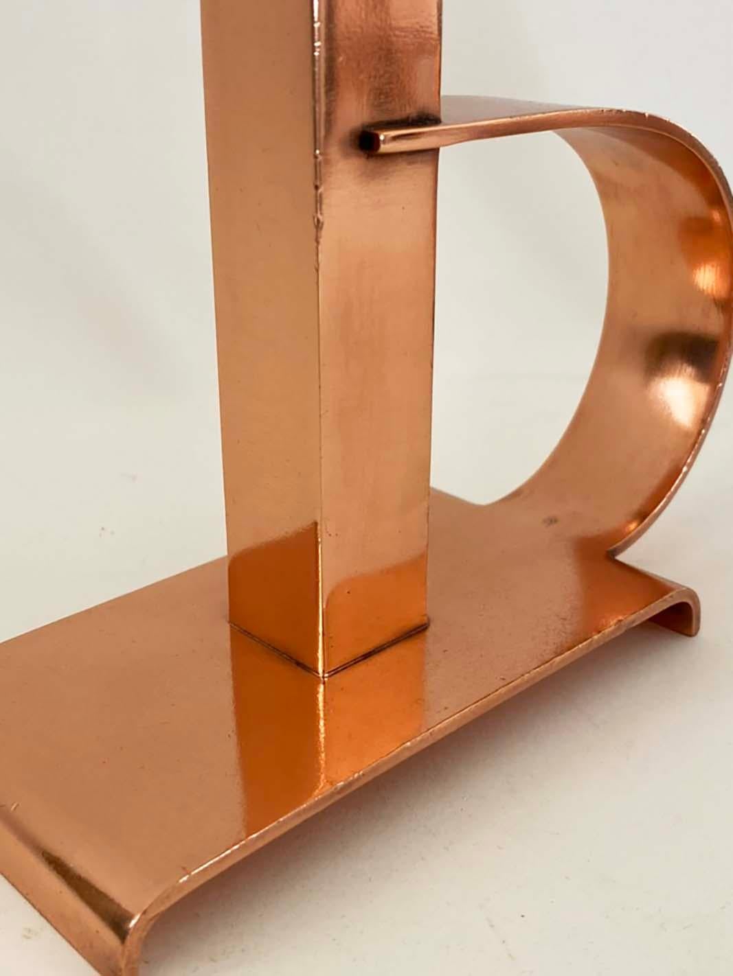American Dee Handle Copper Candlesticks by Albert Reimann for Chase Brass & Copper Co. For Sale