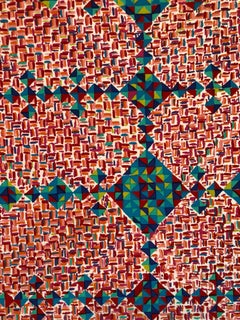 Quilt or Persian Rug Serigraph Pattern and Decoration Feminist Lithograph Print