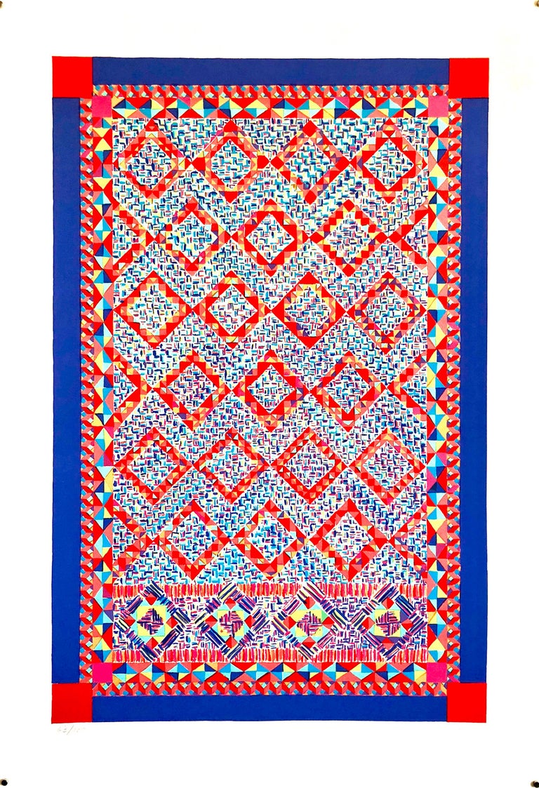 Dee Shapiro Quilt Or Persian Rug Serigraph Pattern And