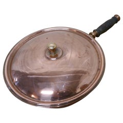 Deep 19th Century Copper Pan with Lid