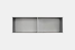 Deep 2G Wall-Mounted Shelf Console in Waxed Aluminum Plate by Jonathan Nesci