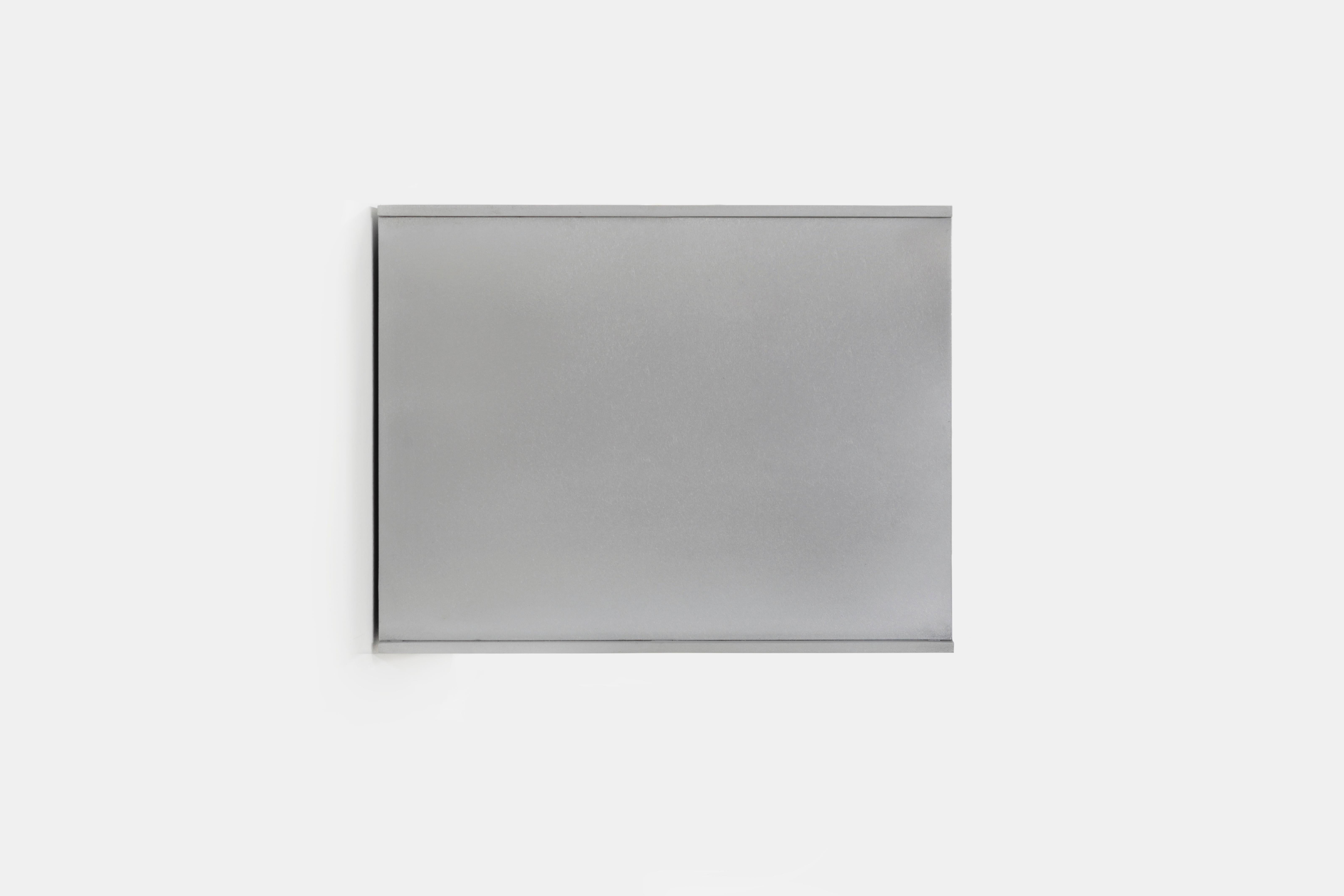Deep 2G Wall-Mounted Shelf Console in Waxed Aluminum Plate by Jonathan Nesci For Sale 1