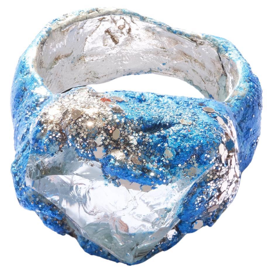 Deep 3 Hand-Sculpted Ring in 925 Sterling Silver by Marion Fillancq For Sale