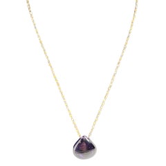 Deep Amethyst Teardrop Pendant Necklace