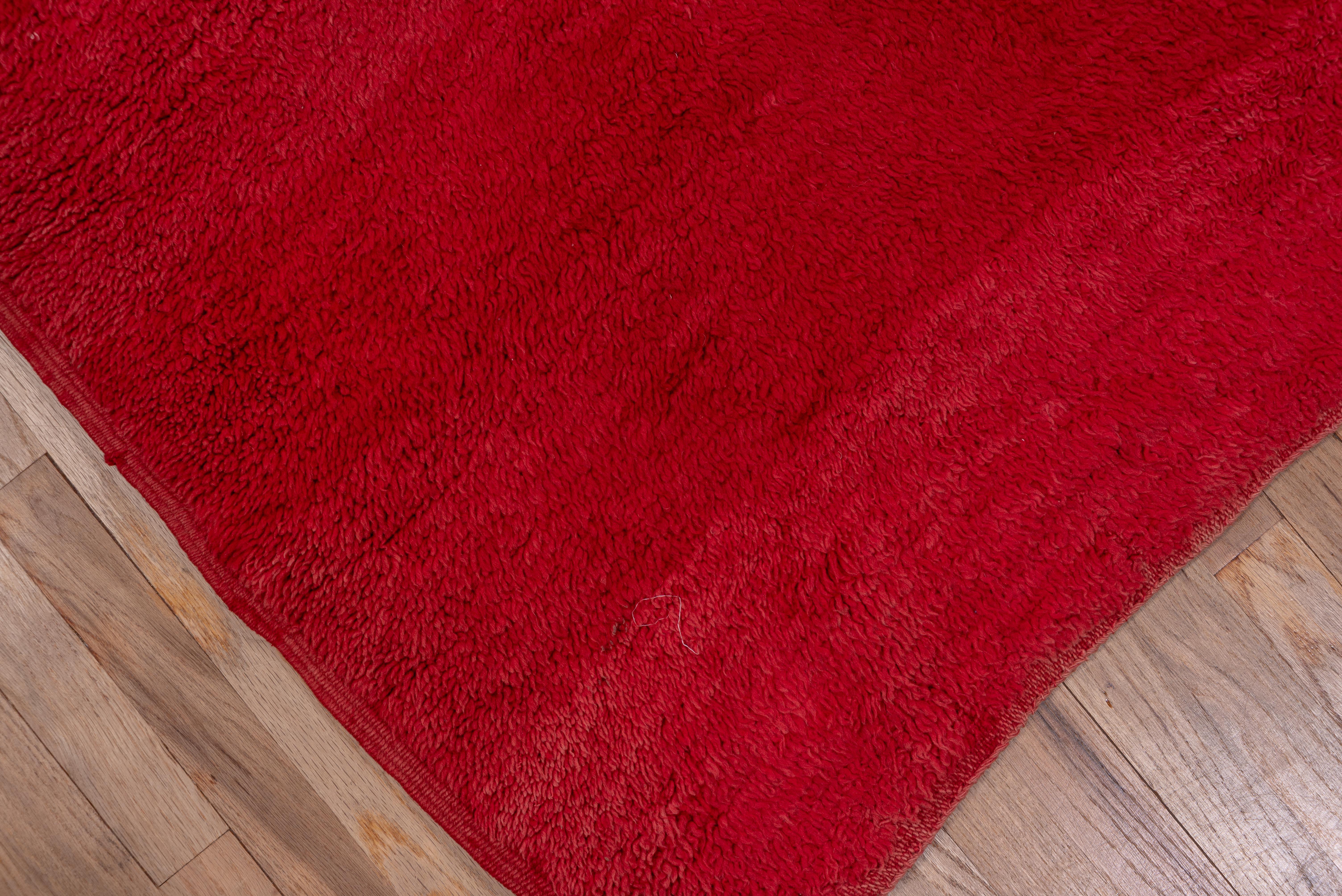 Deep Ancient Red Moroccan Runner In Fair Condition For Sale In New York, NY