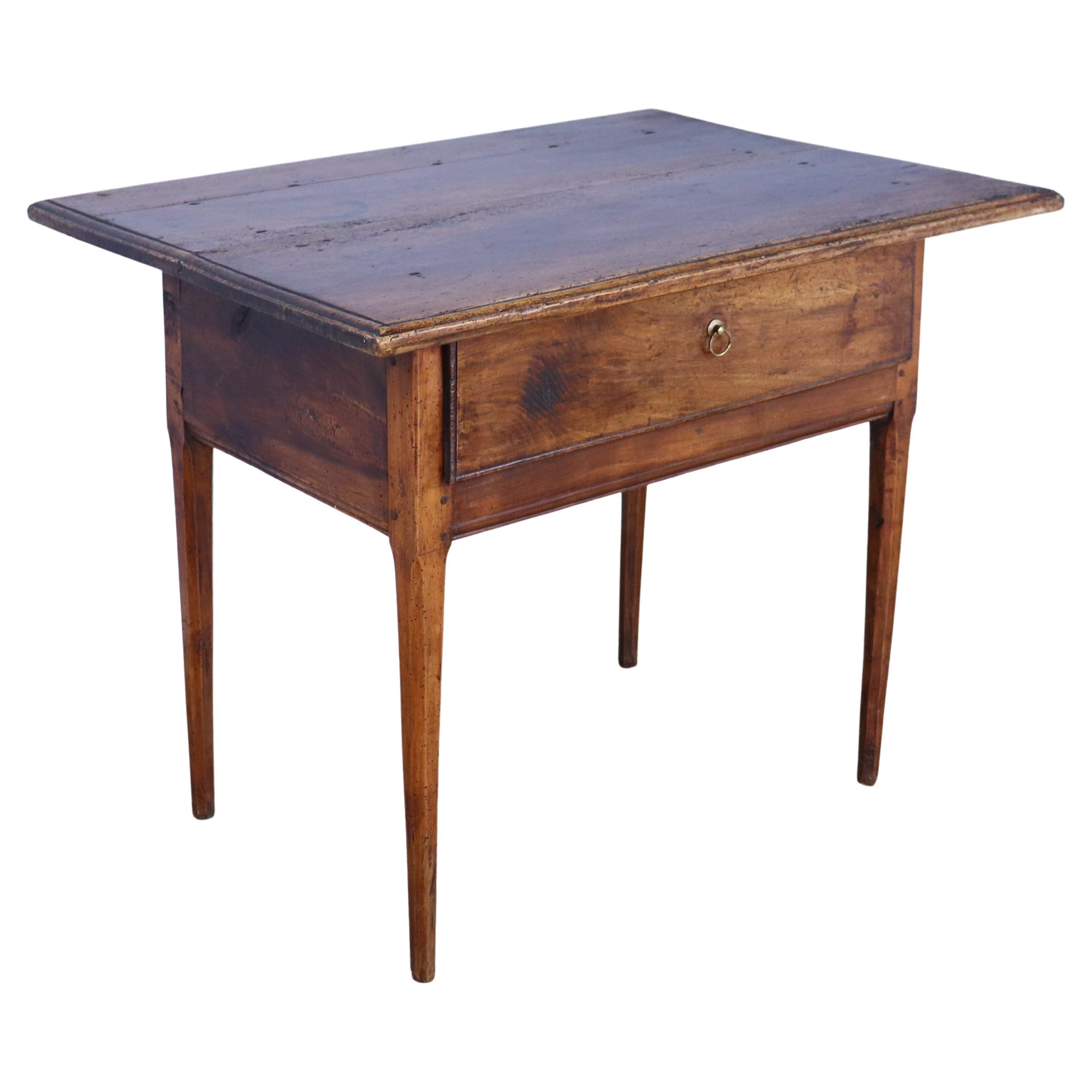 Deep Antique Walnut Side Table