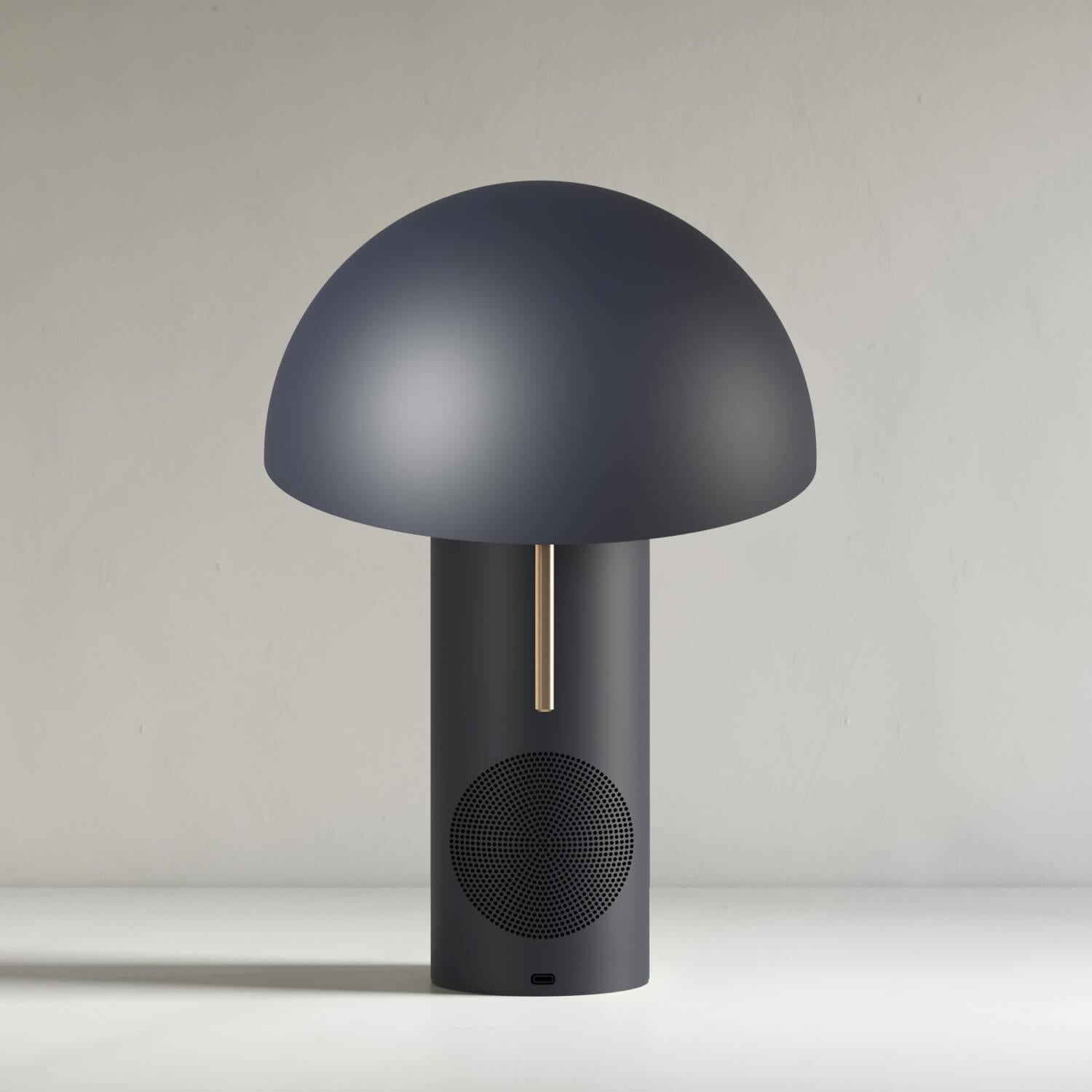 French Deep Blue Alto Speaker Lamp by JAUNE STUDIO For Sale