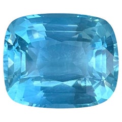 Acquamarina blu intenso 11,60 carati taglio cuscino Gemma naturale del Madagascar