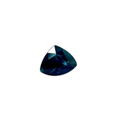 Deep Blue Australian Sapphire 0.90ct Triangle Trillion Cut Gem Vs