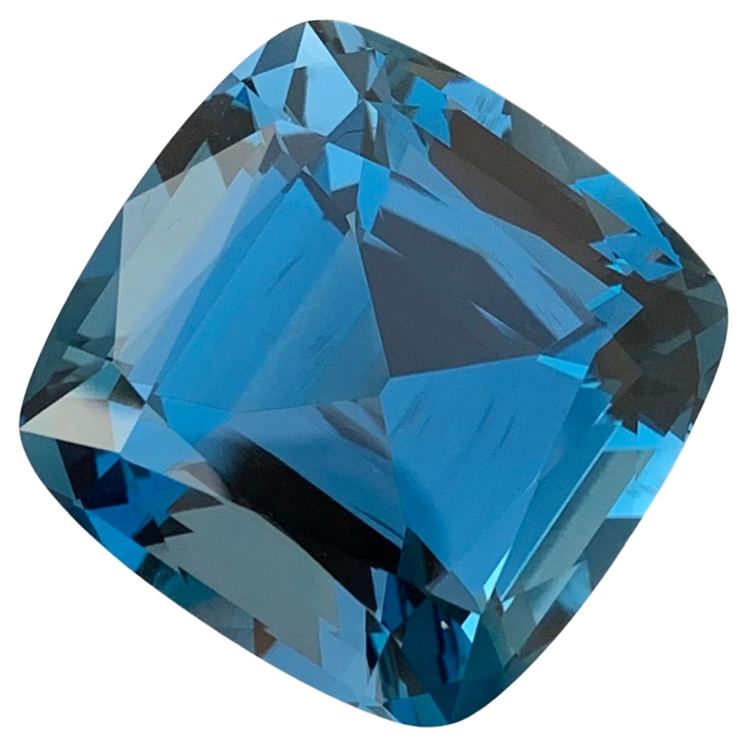 Deep Blue Gigantic 94.20 Carat Faceted London Blue Topaz Perfect Square Shape