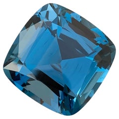 Deep Blue Gigantic 94.20 Carat Faceted London Blue Topaz Perfect Square Shape 