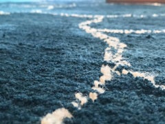 Deep Blue Hand-Tufted "La Piscine" Rug by Manufacture De Tapis De Bourgogne
