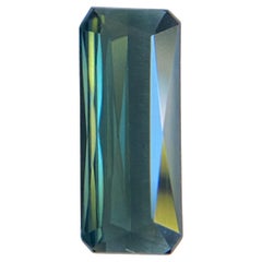Deep Blue Indicolite Tourmaline 1.62ct Fancy Octagon Emerald Cut Gem