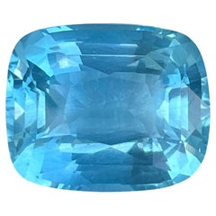 Deep Blue Loose Aquamarine 11.60 Carats Cushion Cut Natural Madagascars Gemstone