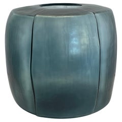 Deep Blue Multi Sided Glass Vase, Romania, Contemporary