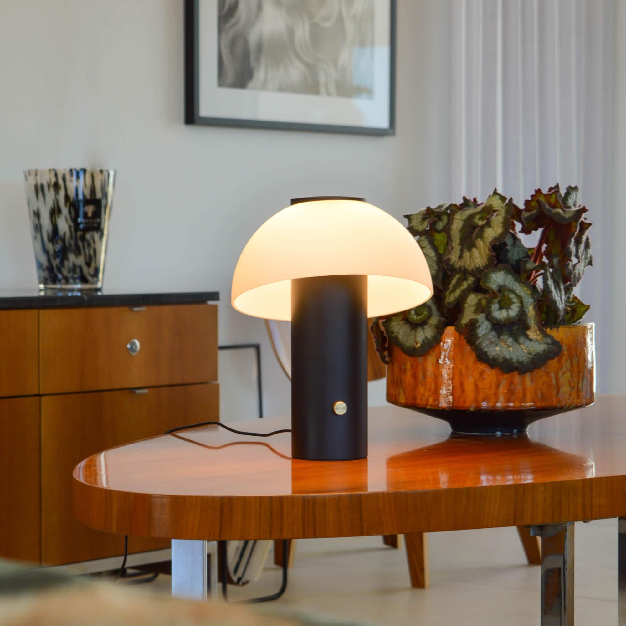 French Deep Blue Piccolo Lamp by JAUNE STUDIO For Sale