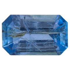 tiefblauer Santa Maria Aquamarin 0,92 Karat Aquamarin Ring Aquamarin Halskette