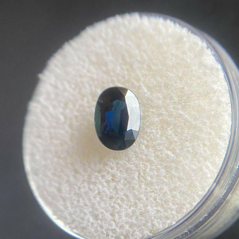 natural dark blue sapphire